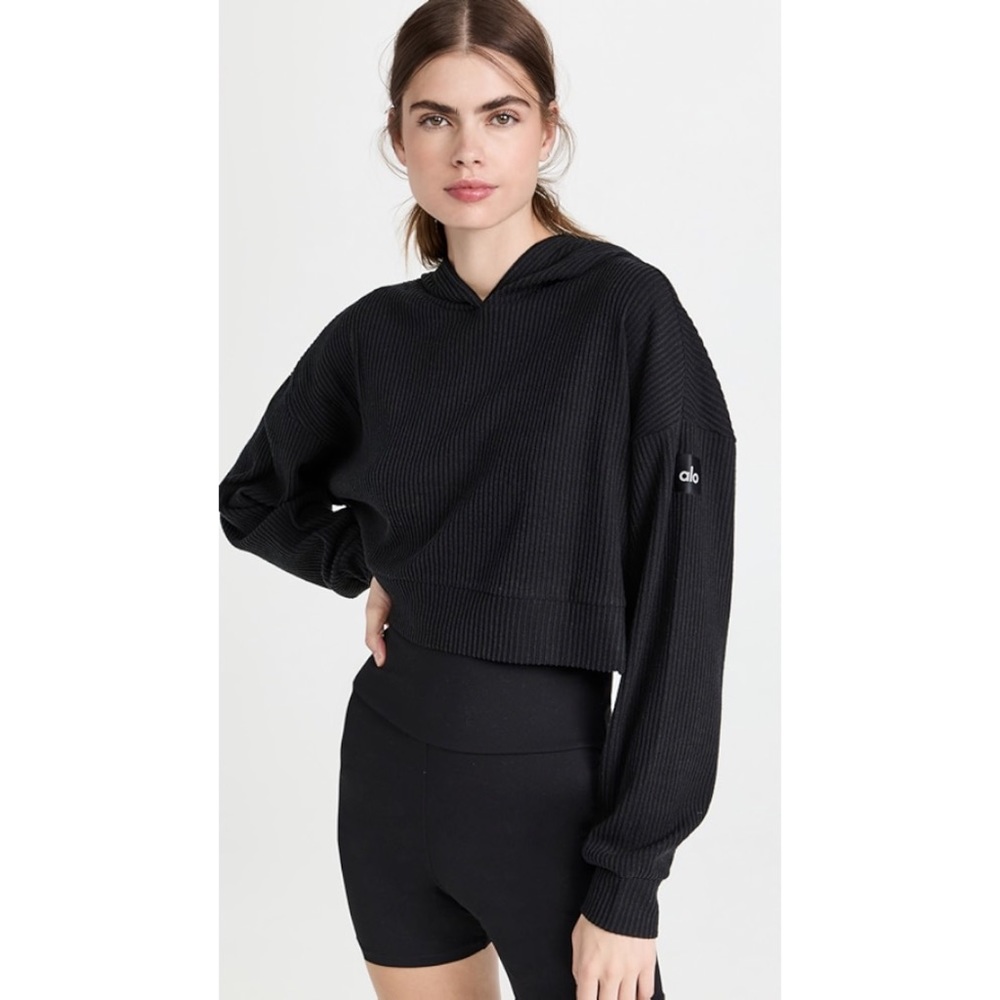 Alo Yoga Muse Hoodie Black XS - Picture 2 of 13